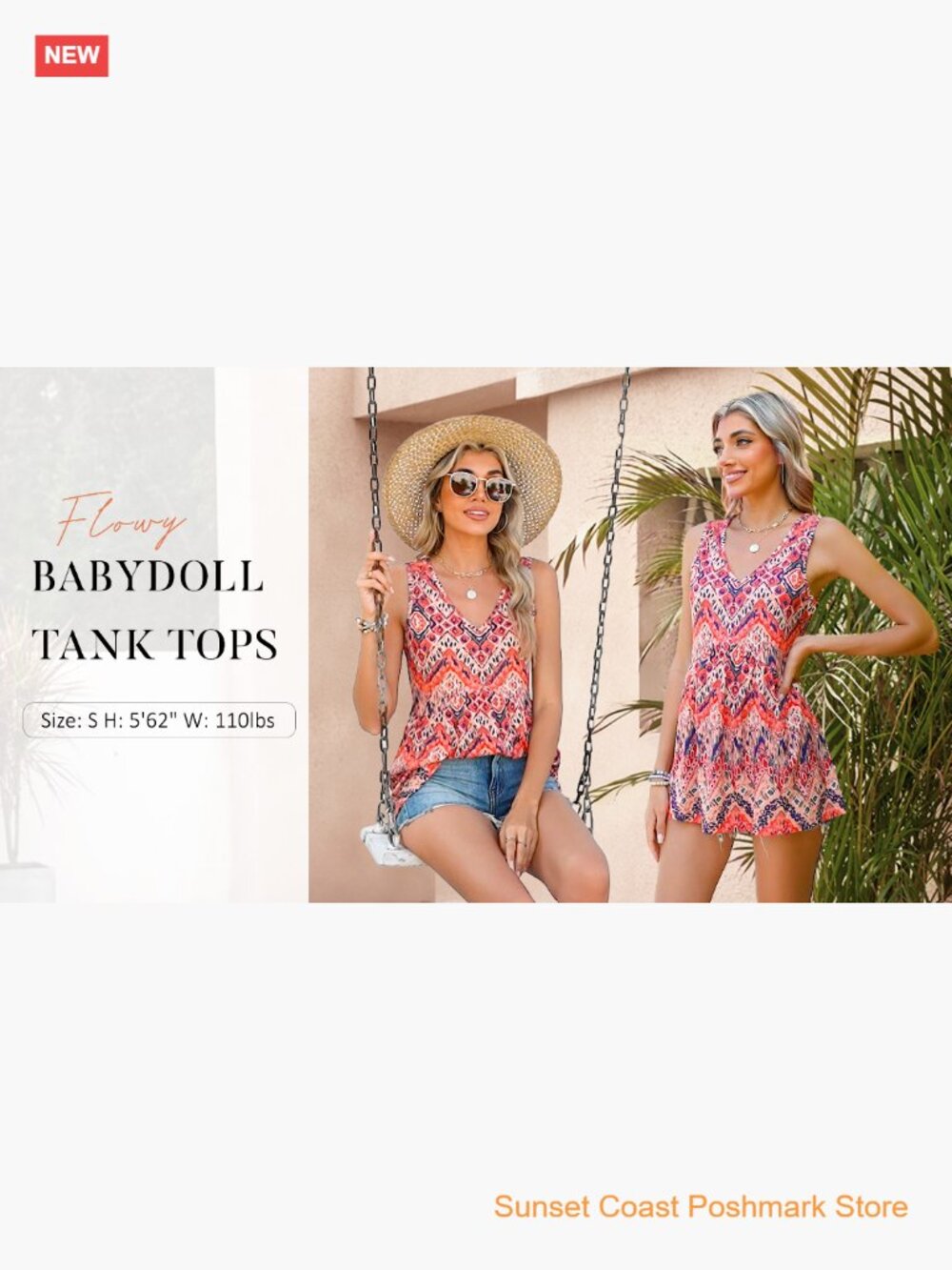 Flowy Peplum V-Neck Sleeveless Tank Top Babydoll Dressy Casual Top - Picture 6 of 7